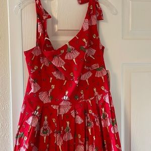 Oblong Box Shop Christmas pinup dress Large